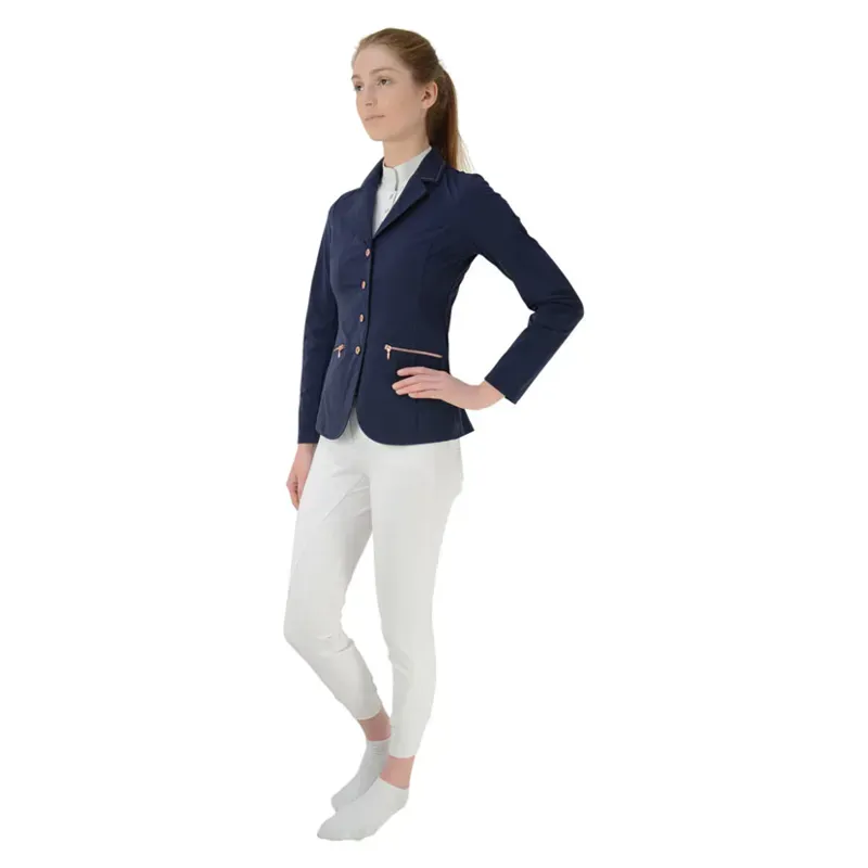 Hy Fashion Rosalind Rose Gold Competition Jacket in Navy/Rose Gold