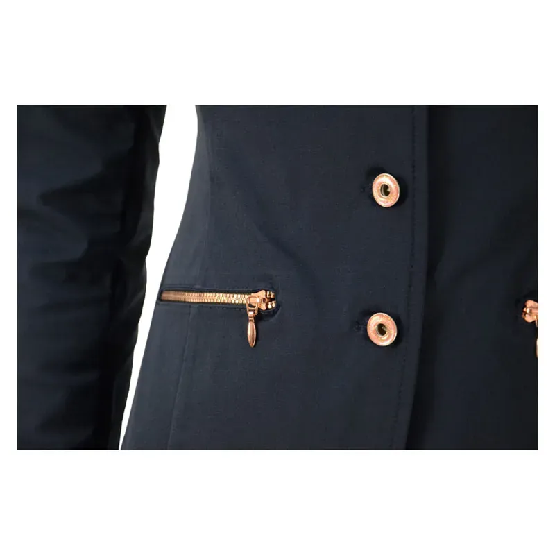 Hy Fashion Rosalind Rose Gold Competition Jacket in Navy/Rose Gold-3