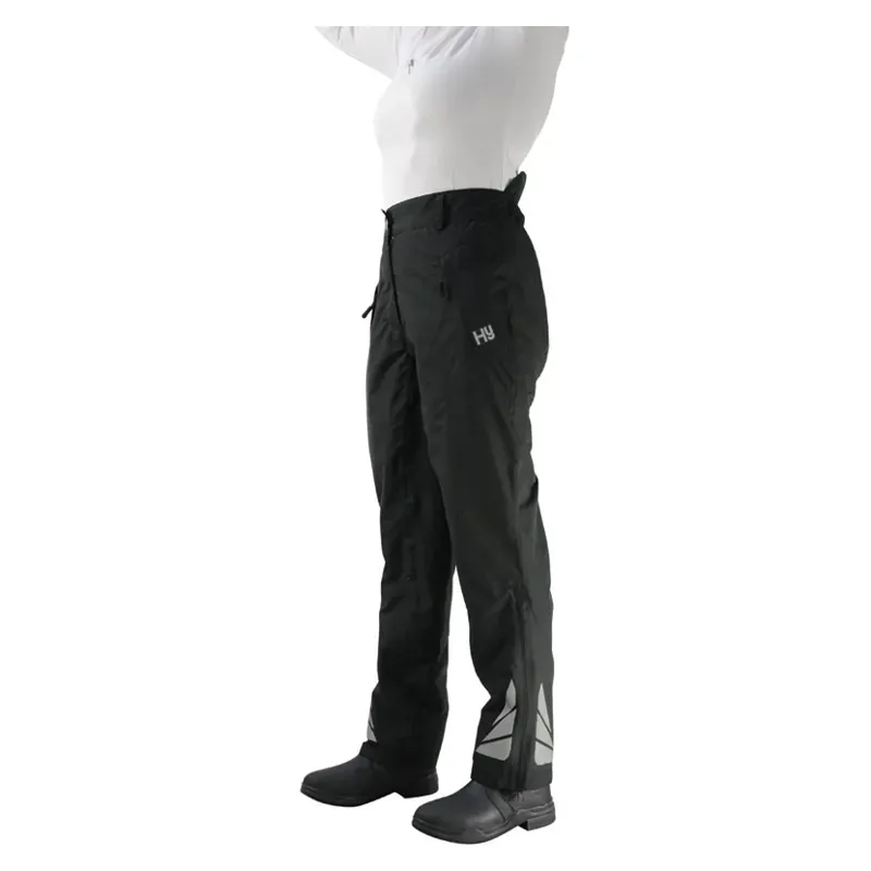 Hy Equestrian Waterproof Reflective Over Trousers in Black