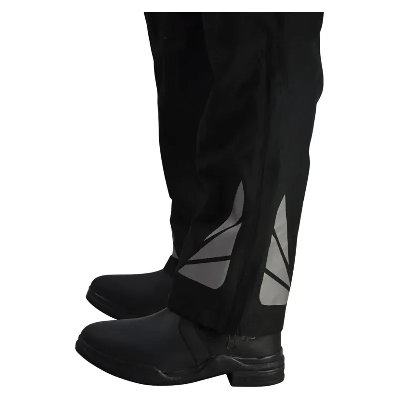 Hy Equestrian Waterproof Reflective Over Trousers in Black-2