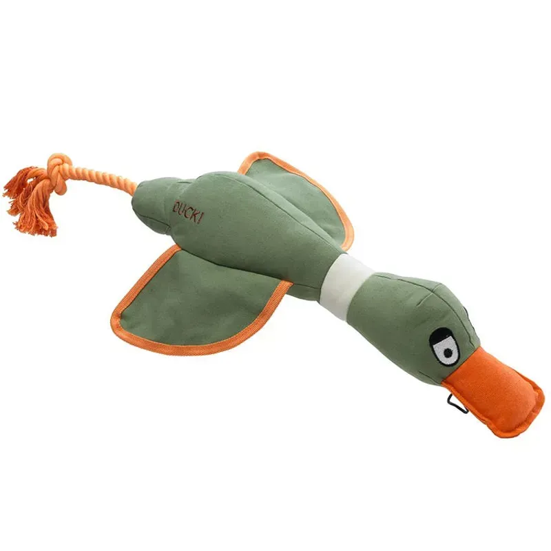 House Of Paws Canvas Duck Thrower Toy - KHAKI Large
