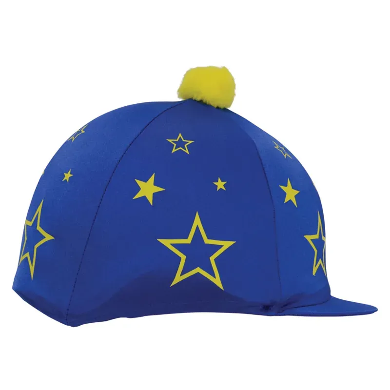 Hy Equestrian Super Starz Hat Cover in Royal Blue/Yellow