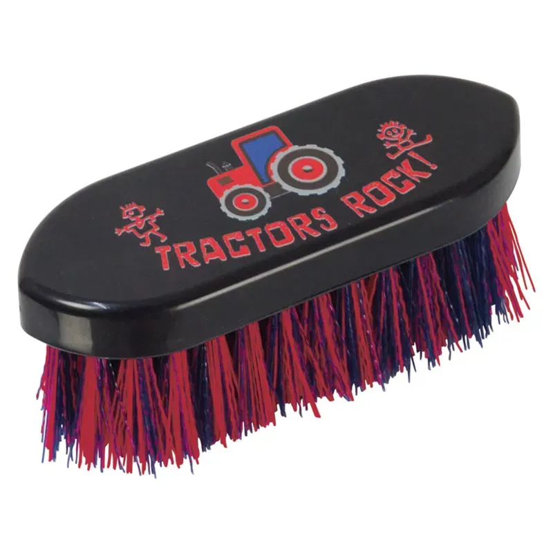 Hy Equestrian Tractors Rock Dandy Brush in Navy/Red