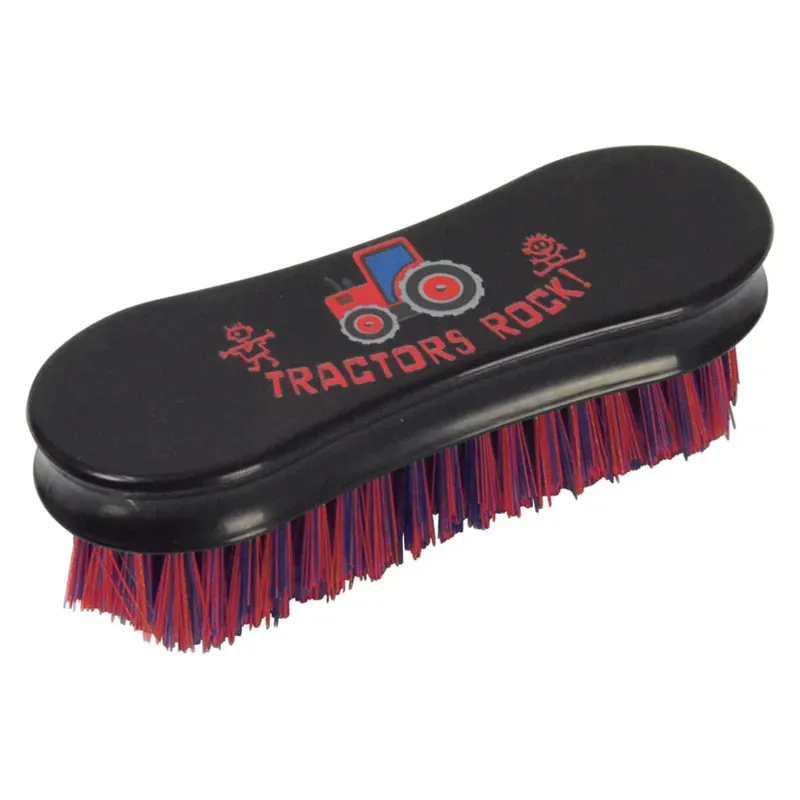 Hy Equestrian Tractors Rock Face Brush in Navy/Red