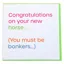 Gubblecote Humourous Greetings Card - Bonkers