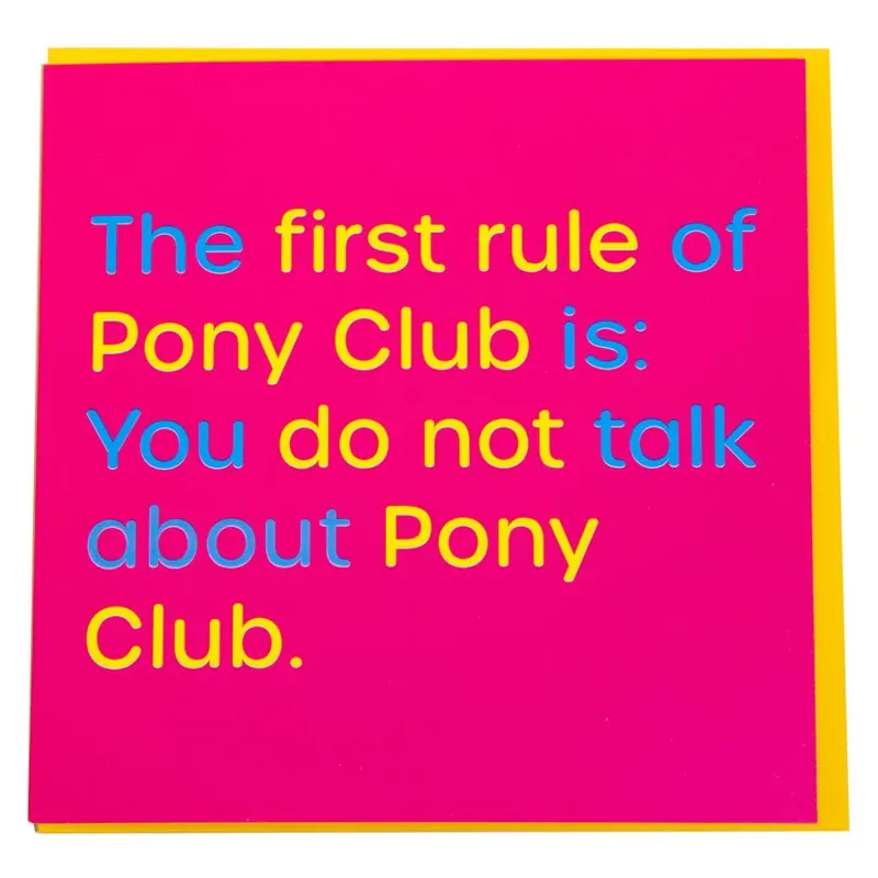 Gubblecote Humourous Greetings Card - Pony Club