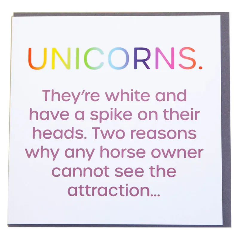 Gubblecote Foiled Greetings Card - Unicorns