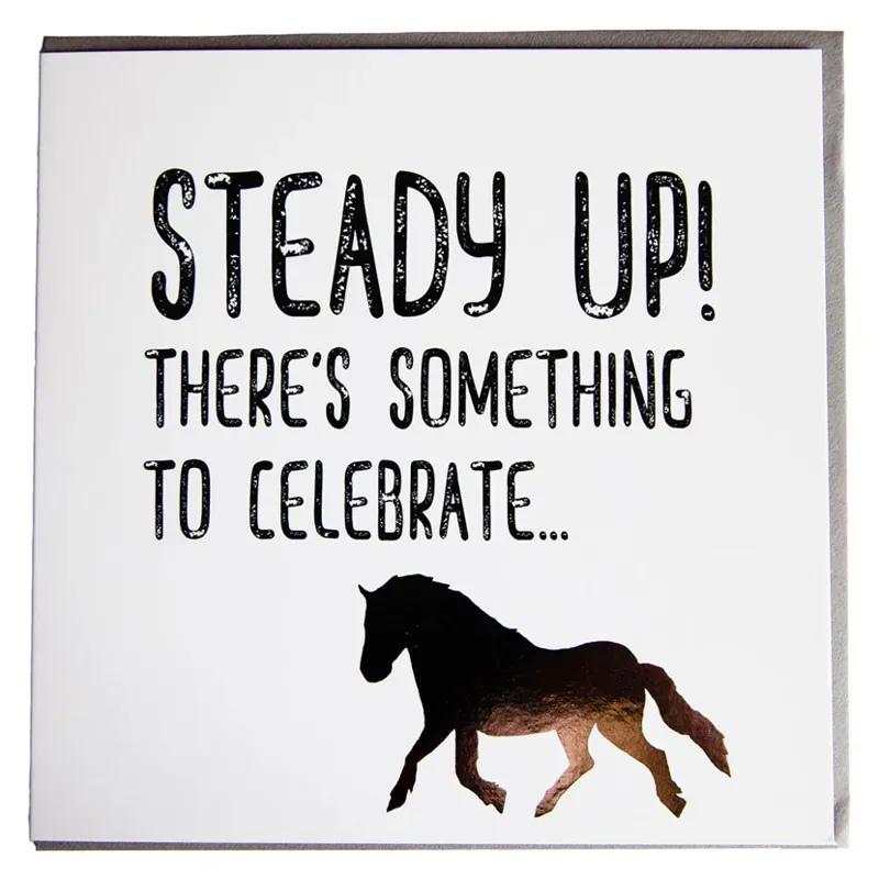 Gubblecote Foiled Greetings Card - Steady Up
