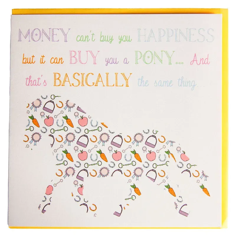 Gubblecote Beautiful Greetings Card - Cant Buy You Happiness