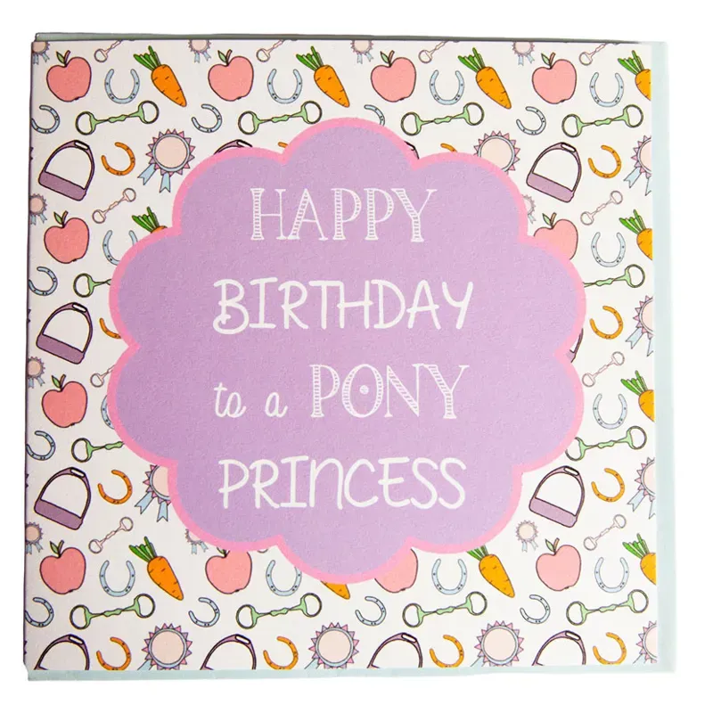 Gubblecote Beautiful Greetings Card - Pony Princess