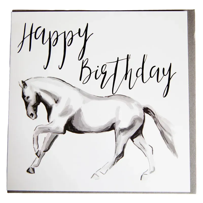 Gubblecote Beautiful Greetings Card - Thoroughbred Happy Birthday