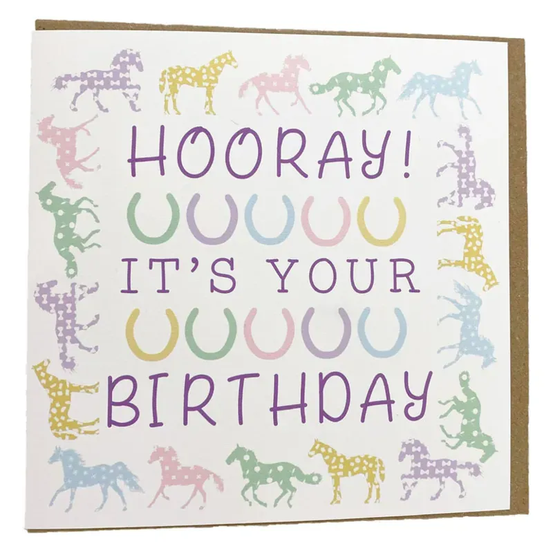 Gubblecote Beautiful Greetings Card - Hooray