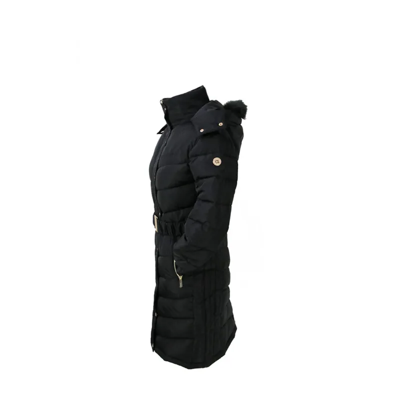Coldstream Branxton Long Quilted Coat in Black-1