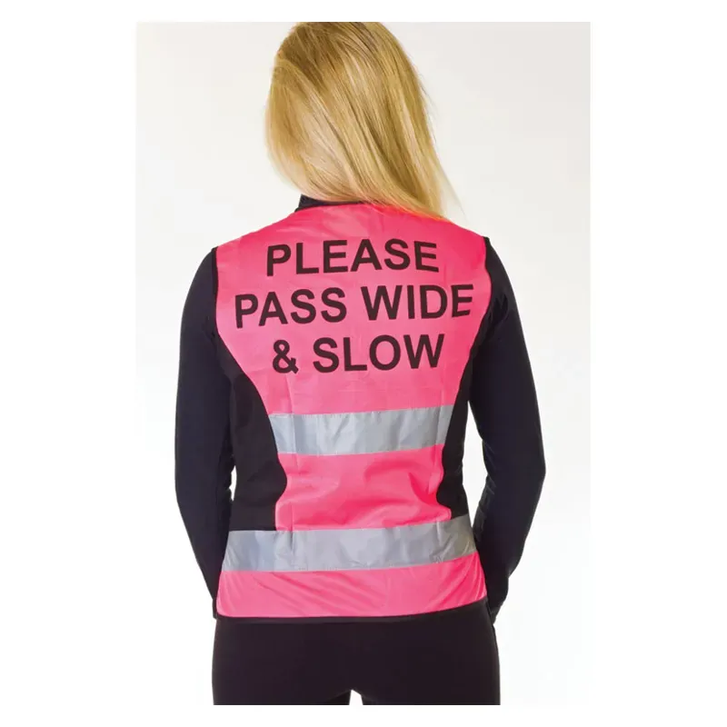 Hy Viz Please Pass Wide and Slow Waistcoat in Pink/Black
