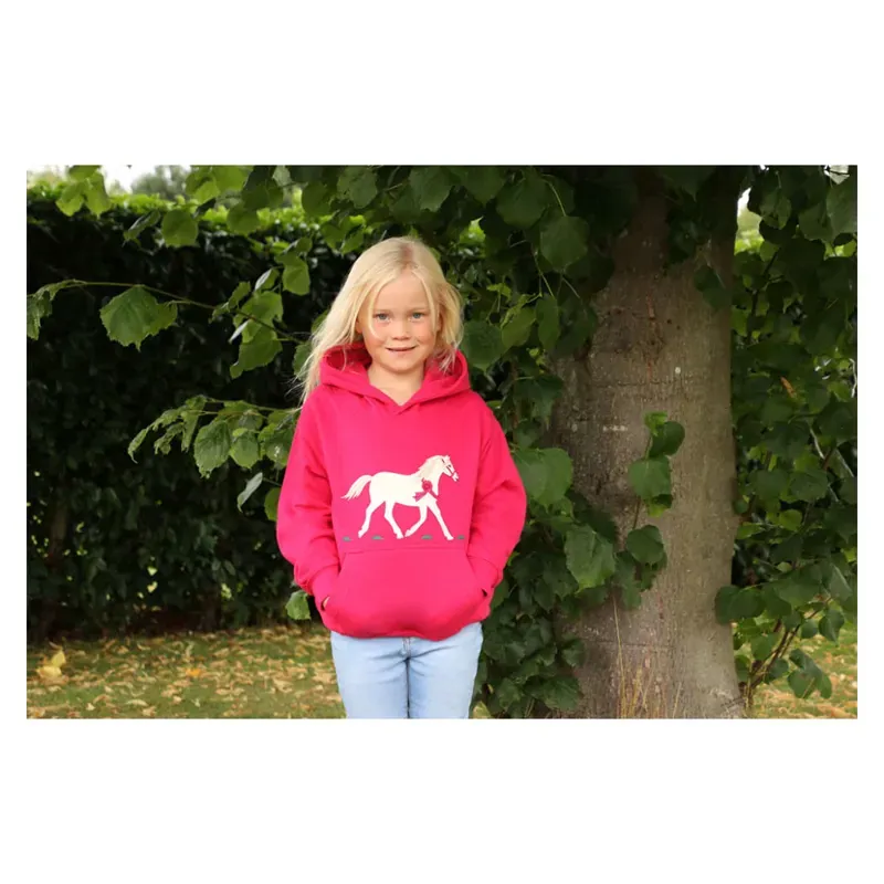 British Country Collection Age 3-4 Champion Pony Childrens Hoodie in Pink