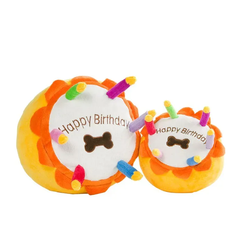 House Of Paws Small Birthday Cake Toy in Yellow