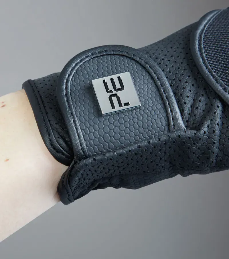 Premier Equine Presa Junior Mesh Riding Gloves in Black-1