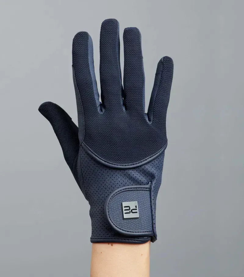 Premier Equine Presa Mesh Riding Gloves in Navy-4
