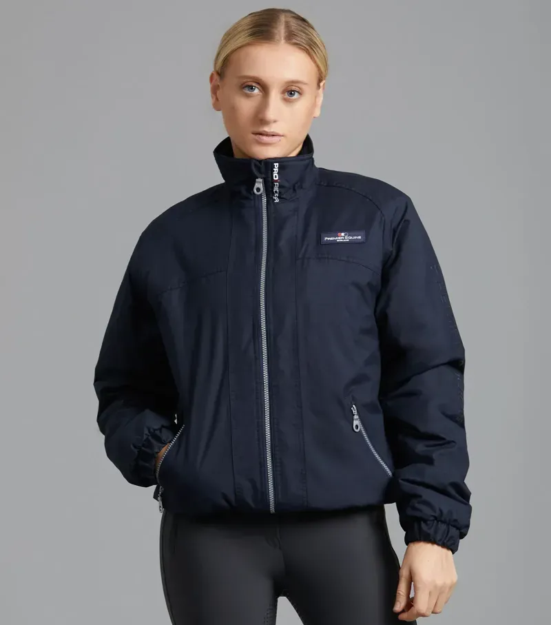 Premier Equine Pro Rider Unisex Waterproof Riding Jacket in Navy