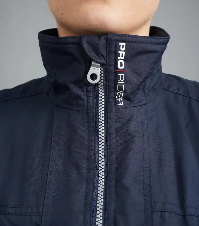 Premier Equine Pro Rider Unisex Waterproof Riding Jacket in Navy-3