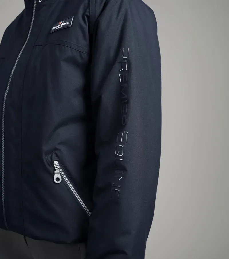 Premier Equine Pro Rider Unisex Waterproof Riding Jacket in Navy-4