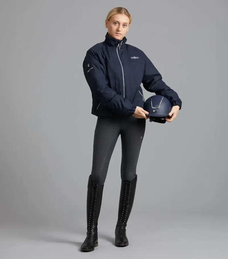 Premier Equine Pro Rider Unisex Waterproof Riding Jacket in Navy-5