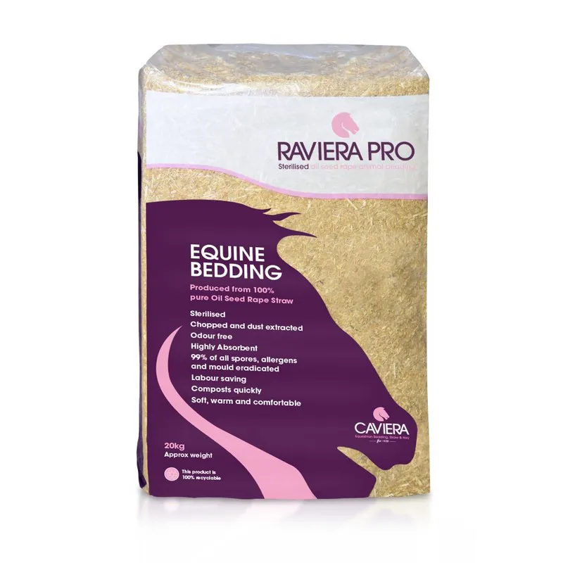 RavieraPro Sterilised Rape Straw Bedding 20kg
