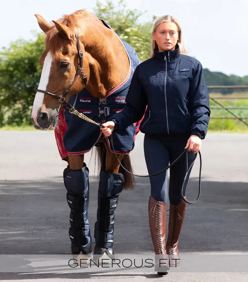 Premier Equine Pro Rider Unisex Waterproof Riding Jacket in Navy-1