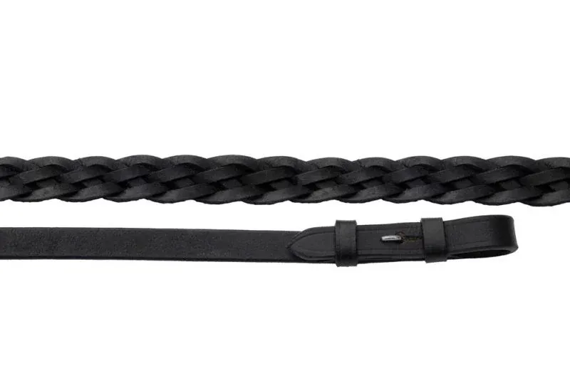 Windsor Plaited Reins - Black