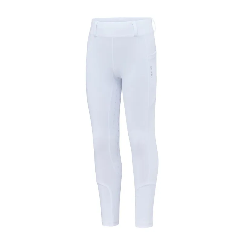 Cameo Junior Riding Tights White