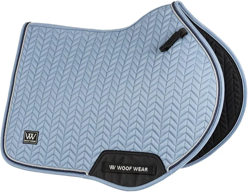 Herringbone Saddle pad - steel blue