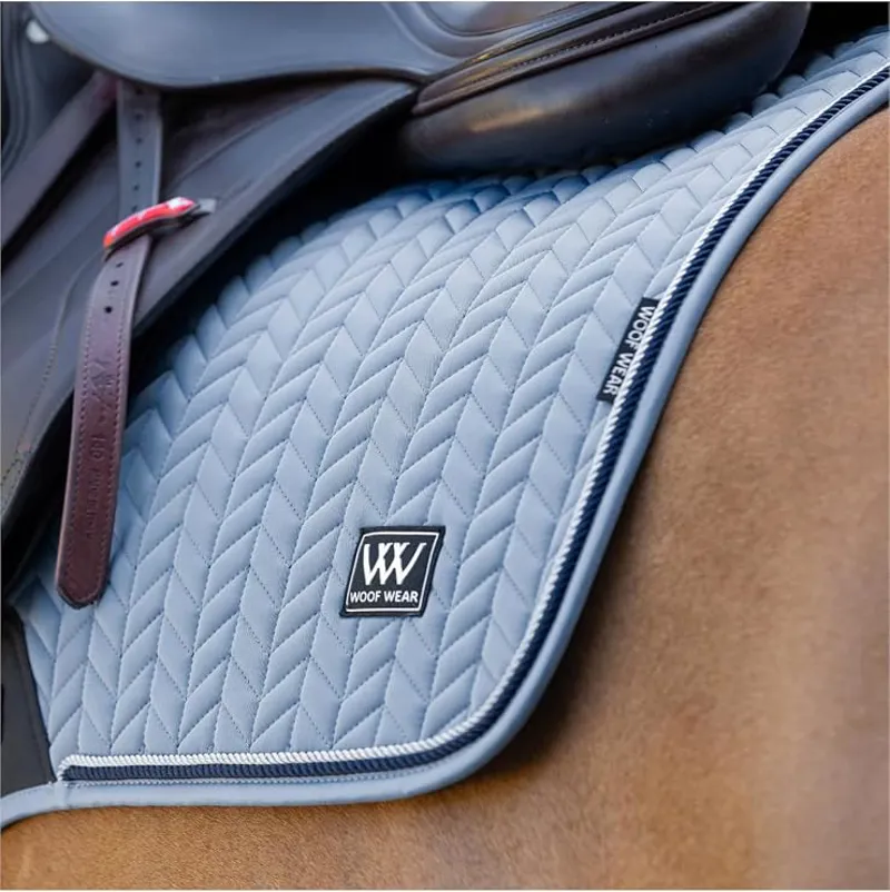 Herringbone Saddle pad - steel blue-2