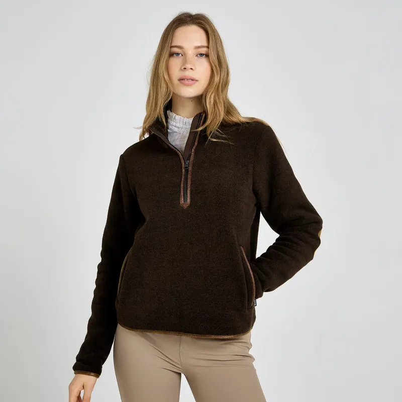 Albion Half Zip Fleece - Olive Brown