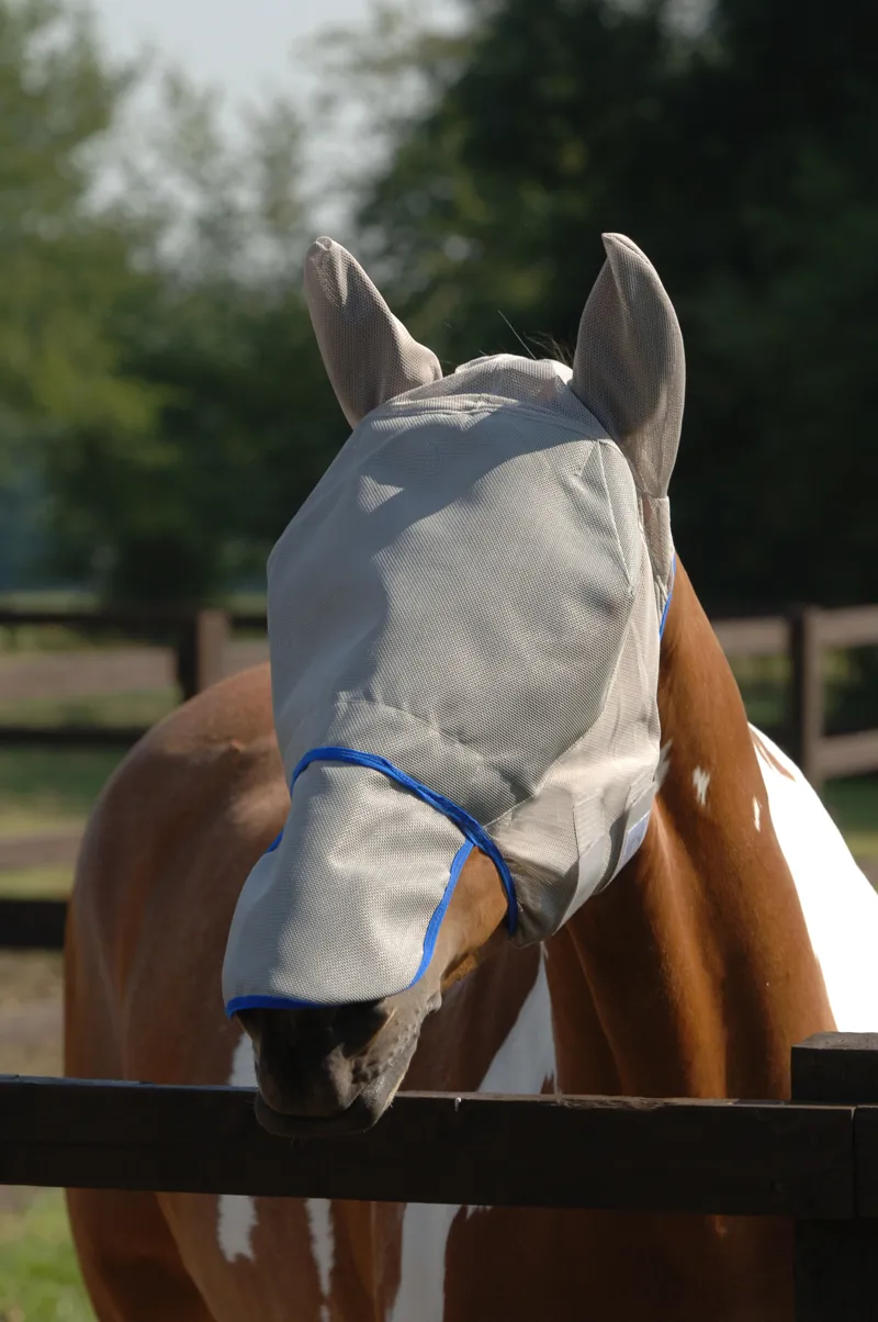 Equilibrium Field Relief Max Fly Mask in Grey/Yellow-1