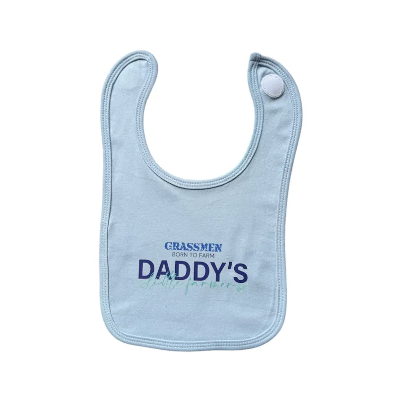 Grassmen Bib 'Daddys Little Farmer' - Blue
