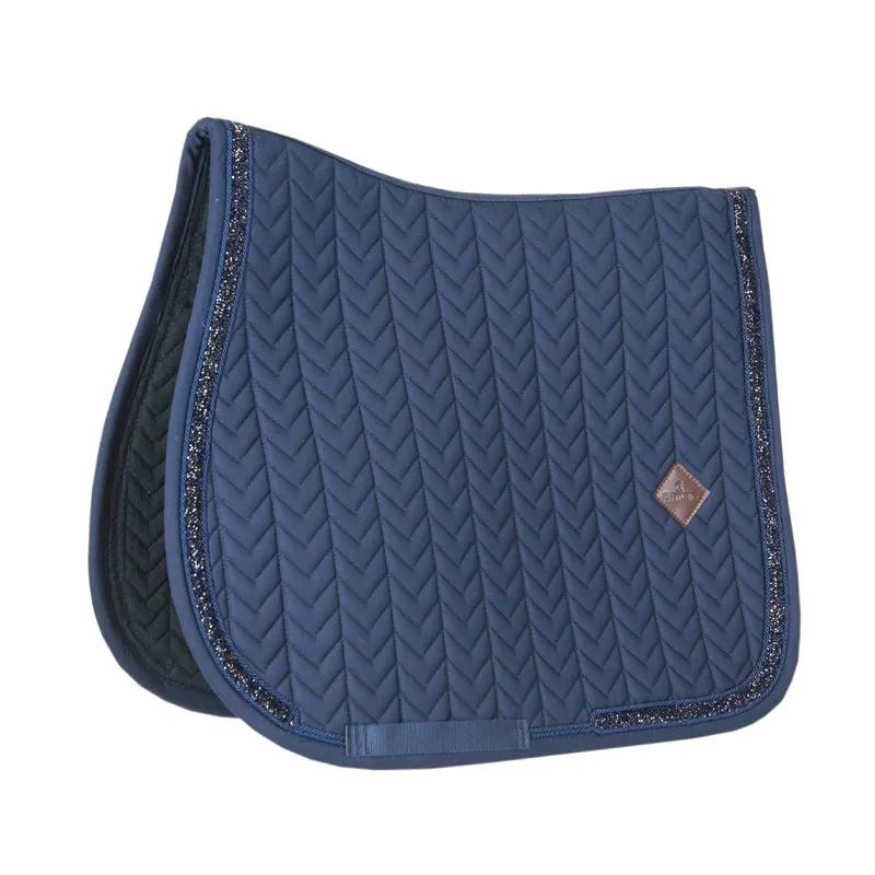 Kentucky Horsewear Glitter Stone Saddle Pad Jumping Navy Full