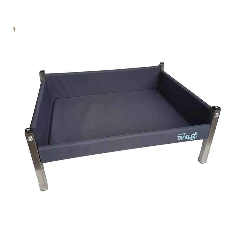 Henry Wag Elevated Dog Bed - GREY/BLACK X-Large