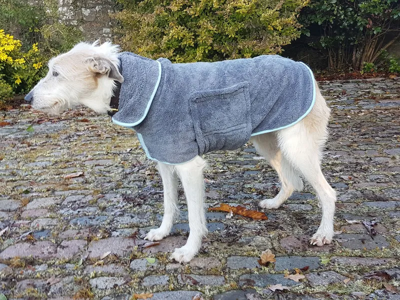 Henry Wag Drying Coat - Xlarge 65cm BlueE-GREY xlarge 65cm