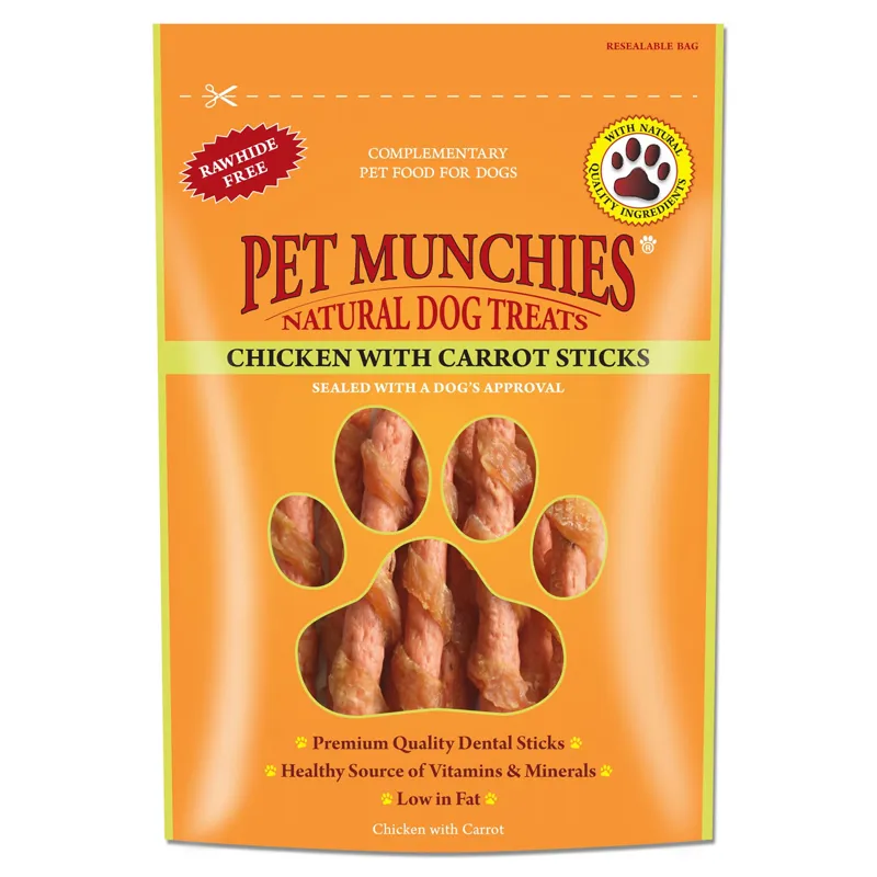 Pet Munchies Wild Salmon Sweet Potato Sticks - 8x90g-1