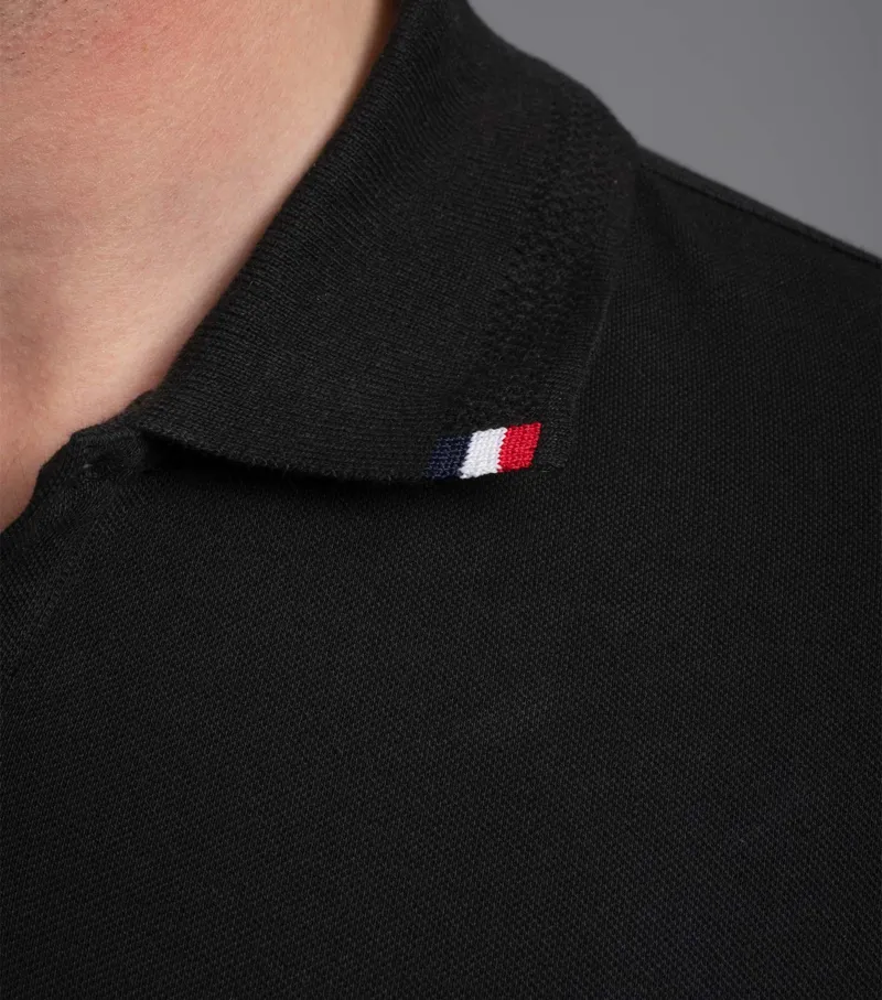 Premier Equine Respiro Riding Polo Shirt in Black-4