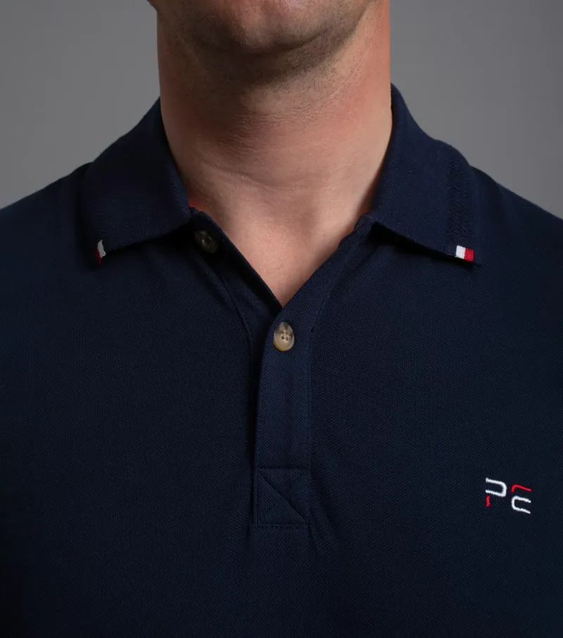 Premier Equine Respiro Riding Polo Shirt in Navy-3