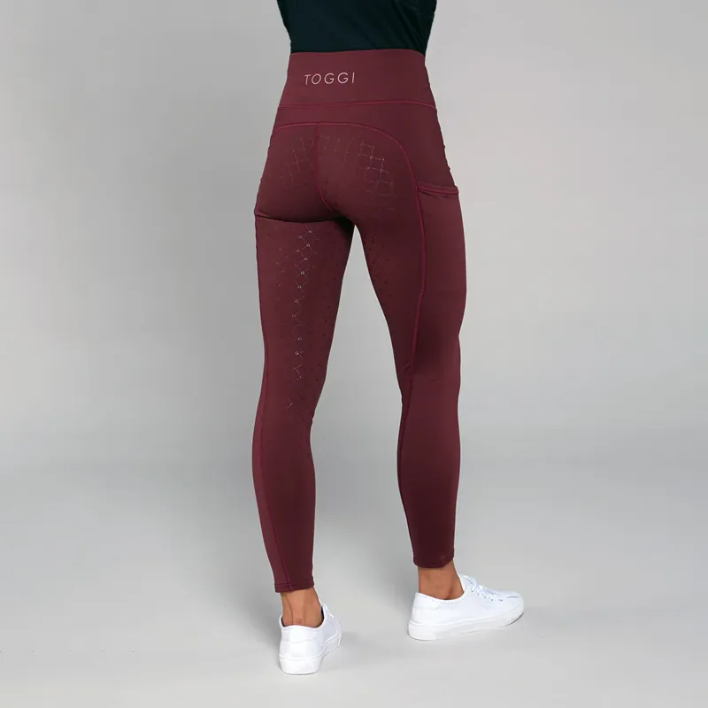 Toggi Walsham Winter Sculptor Riding Tights Burgundy-1
