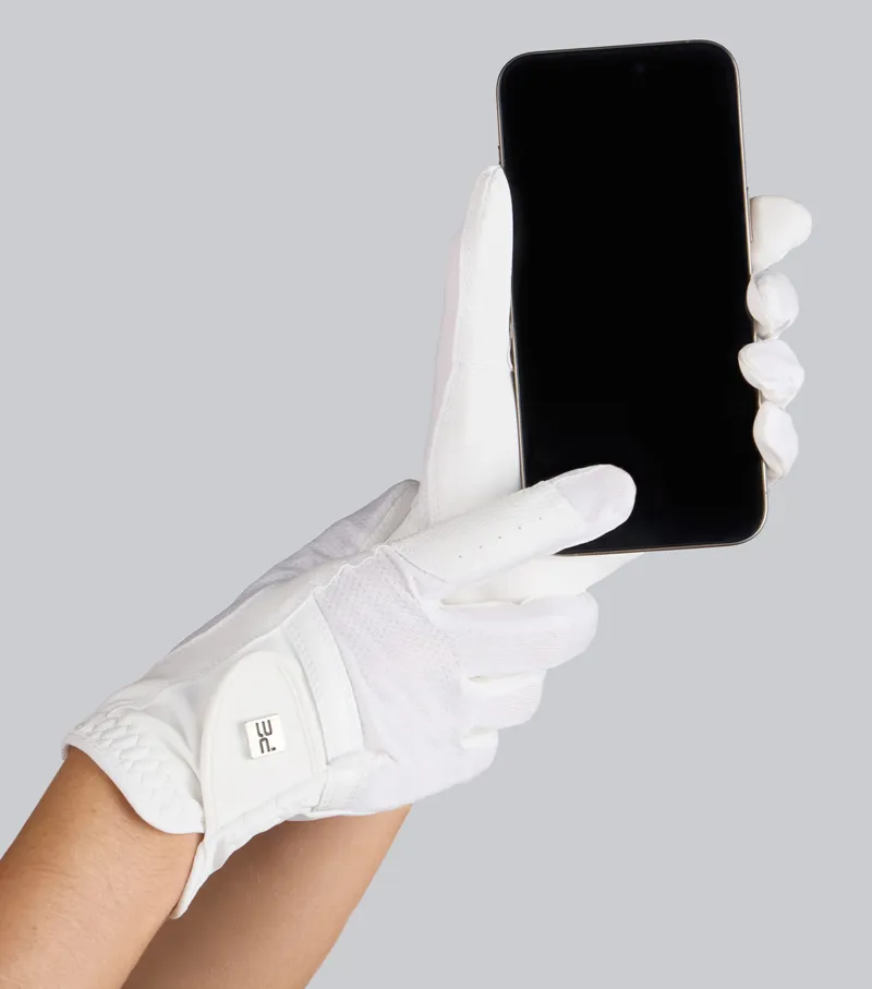 Premier Equine Vestra Riding Gloves - White-1