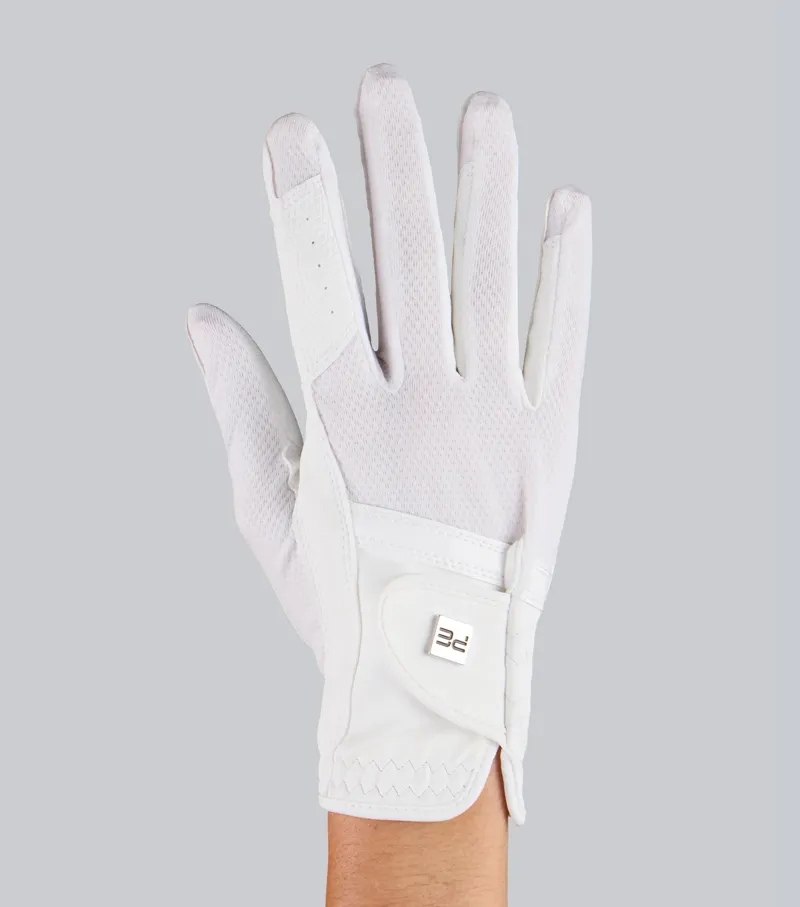 Premier Equine Vestra Riding Gloves - White-3