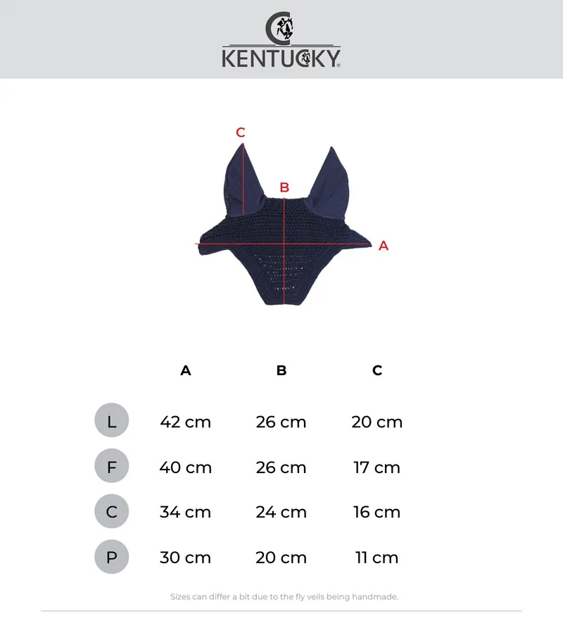 Kentucky Horsewear Glitter and Stone Fly Veil Navy Full Soundless Ears-3