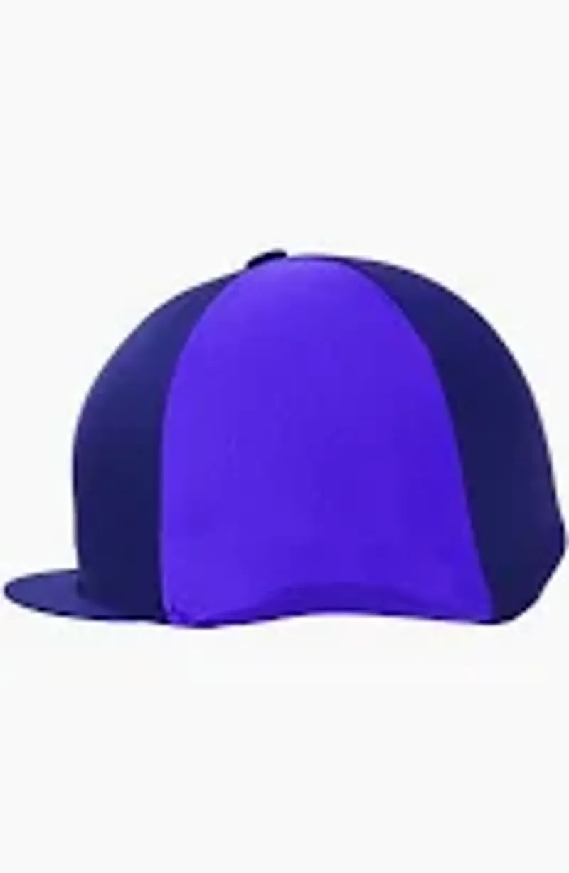 Hy Equestrian Two Tone Hat Cover - - Navy/Purple one size