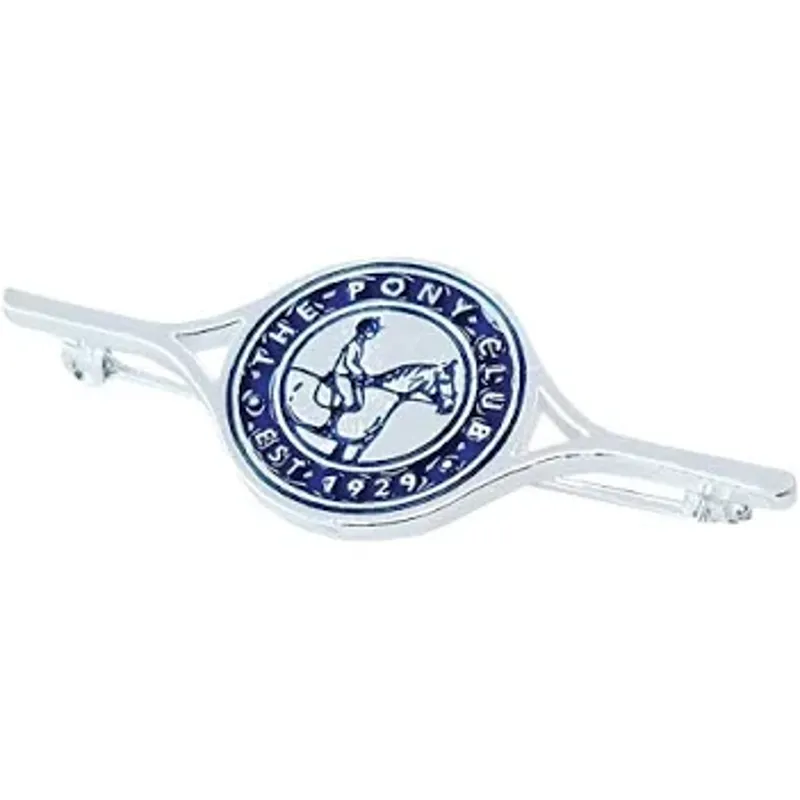 Official Pony Club Signature Stock Pin Silver one size-1