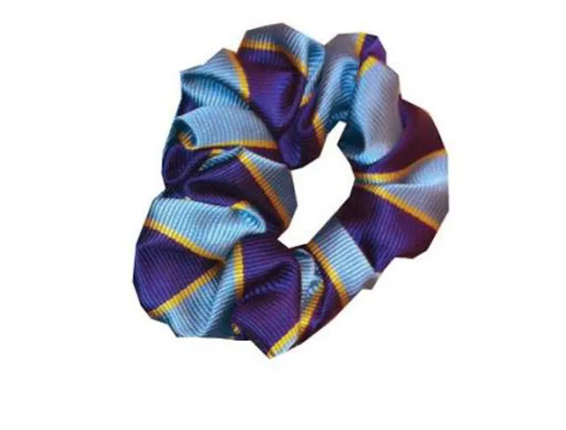 Official Pony Club Members Hair Scrunchie Purple/Lt Blue one size