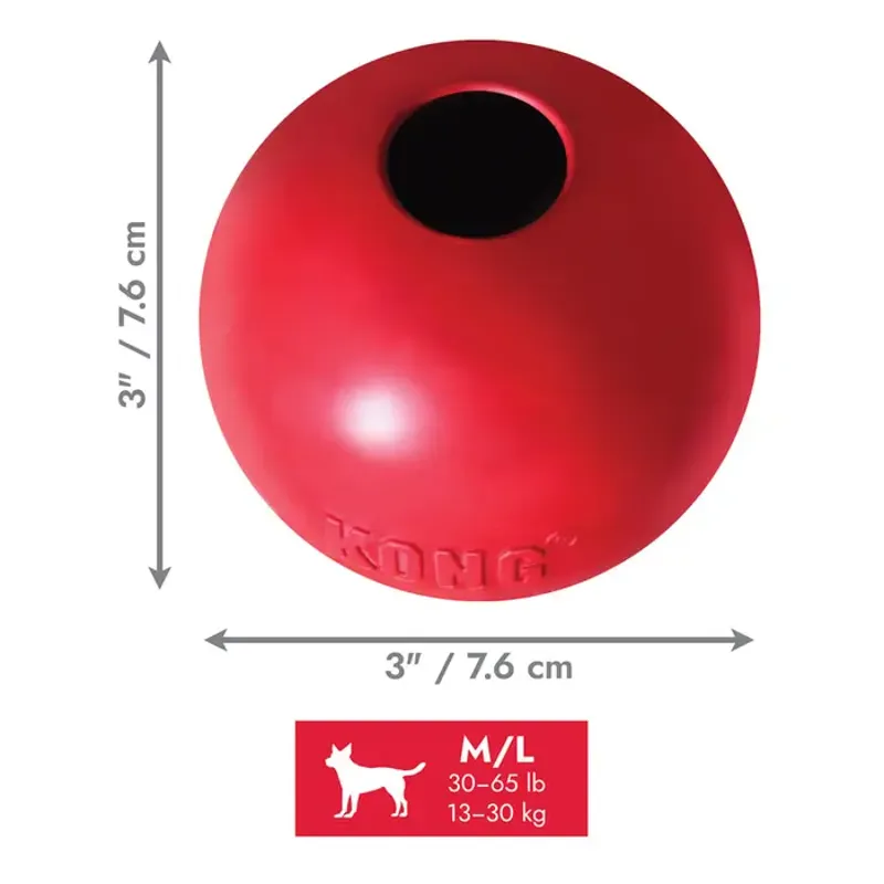 KONG Md/Lg Ball- Red-2