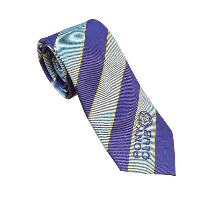 Official Pony Club Members Tie Purple/Lt Blue